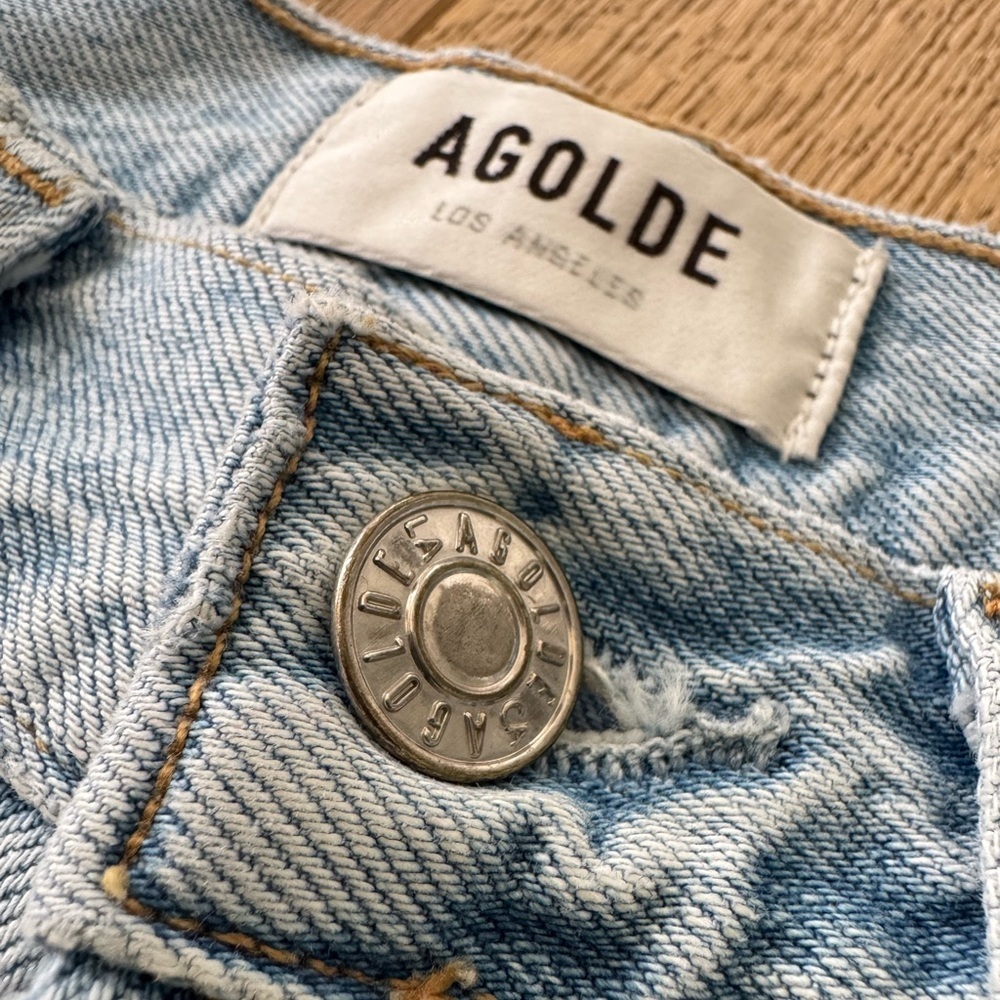 AGOLDE Riley High Rise Straight Crop Jeans Size 24 in Shatter - Picture 7 of 12